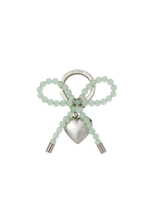 Heart Ribbon Charm (하트 리본 참) Mint
