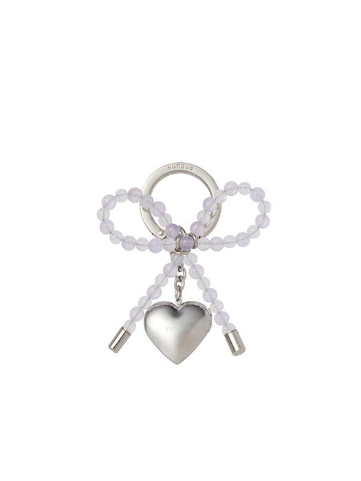 Heart Ribbon Charm (하트 리본 참) Purple