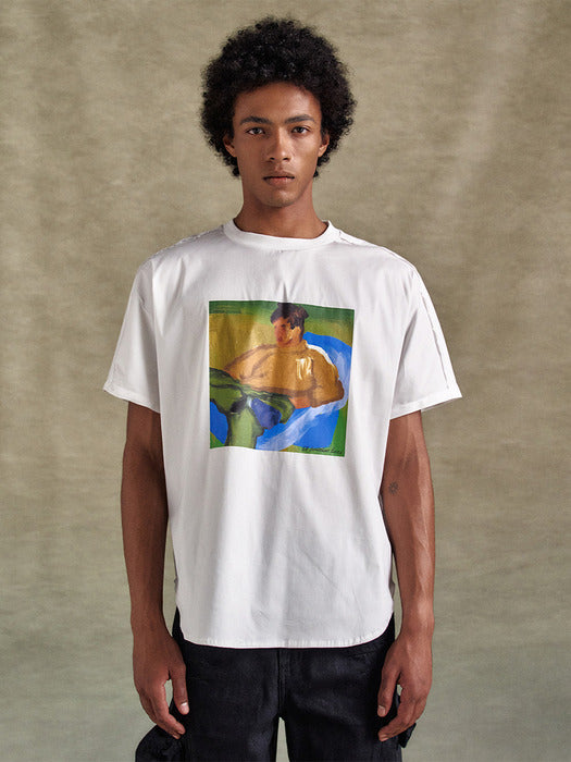 [andersson bell] UNISEX VALLUM POPLIN T-SHIRTS atb1324u(WHITE)