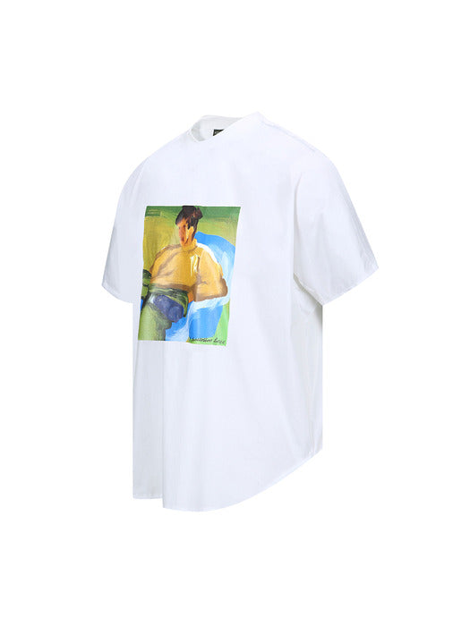 [andersson bell] UNISEX VALLUM POPLIN T-SHIRTS atb1324u(WHITE)