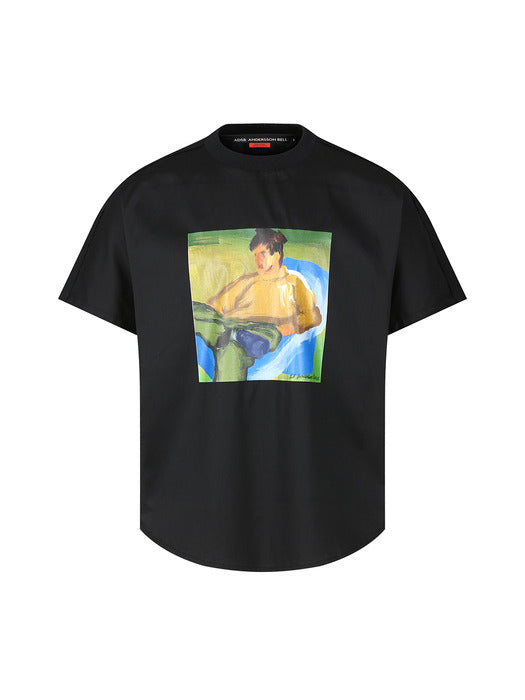 [andersson bell] UNISEX VALLUM POPLIN T-SHIRTS atb1324u(BLACK)