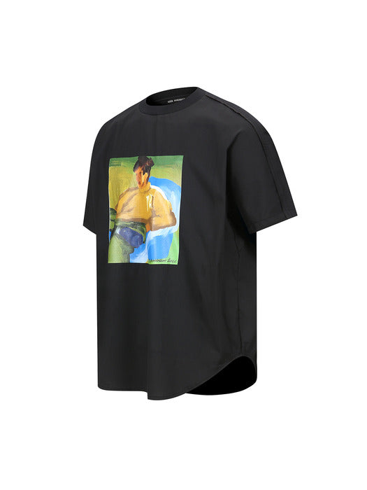 [andersson bell] UNISEX VALLUM POPLIN T-SHIRTS atb1324u(BLACK)