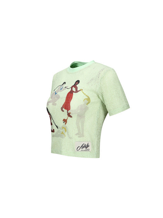[andersson bell] (ESSENTIAL) HAIR BRAID CIRCLE RINGER T-SHIRT atb1321w(PALE JADE)
