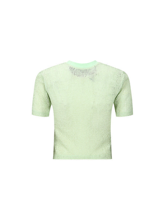 [andersson bell] (ESSENTIAL) HAIR BRAID CIRCLE RINGER T-SHIRT atb1321w(PALE JADE)