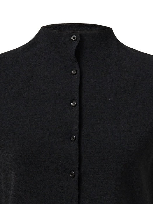 [amomento] WHOLEGARMENT CAP SLEEVE CARDIGAN_BLACK