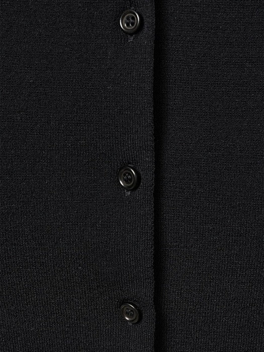 [amomento] WHOLEGARMENT CAP SLEEVE CARDIGAN_BLACK
