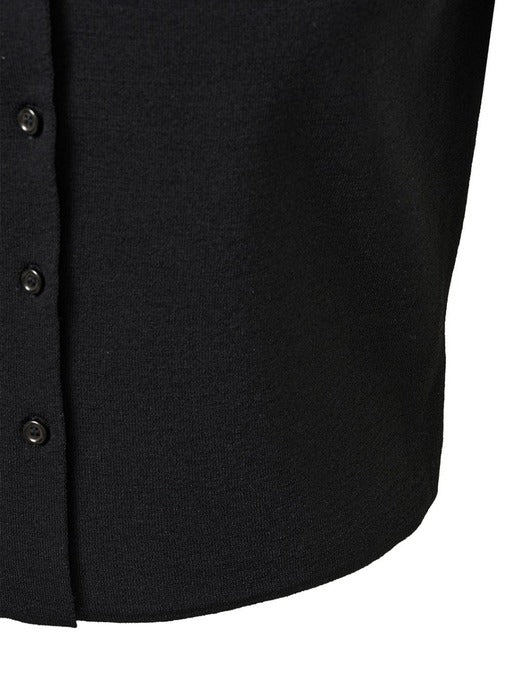 [amomento] WHOLEGARMENT CAP SLEEVE CARDIGAN_BLACK