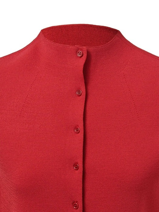 [amomento] WHOLEGARMENT CAP SLEEVE CARDIGAN_RED