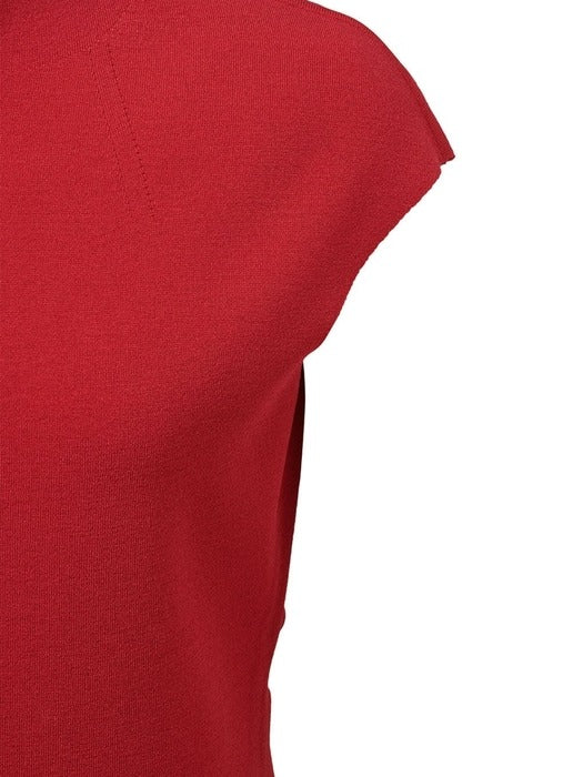 [amomento] WHOLEGARMENT CAP SLEEVE CARDIGAN_RED