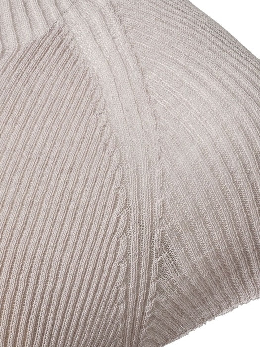 [amomento] WHOLEGARMENT CAP SLEEVE KNIT TOP_GREY