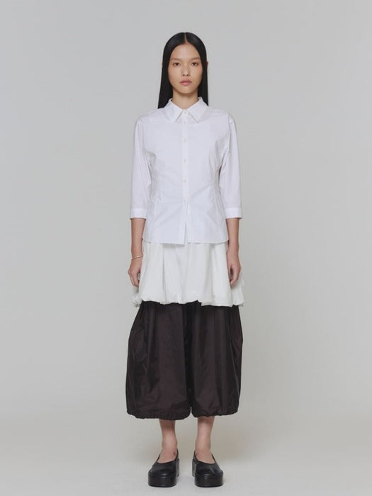 [amomento] HALF SLEEVE SHIRTS_WHITE