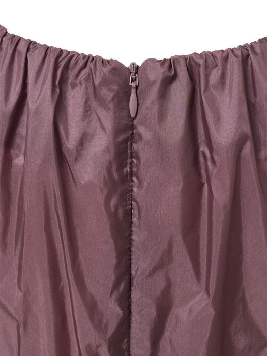 [amomento] NYLON VOLUME SHIRRING TOP_PURPLE