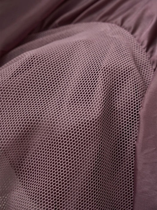 [amomento] NYLON VOLUME SHIRRING TOP_PURPLE