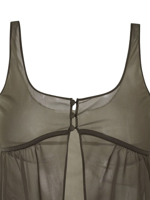 [amomento] SHEER BRA TOP_BROWN