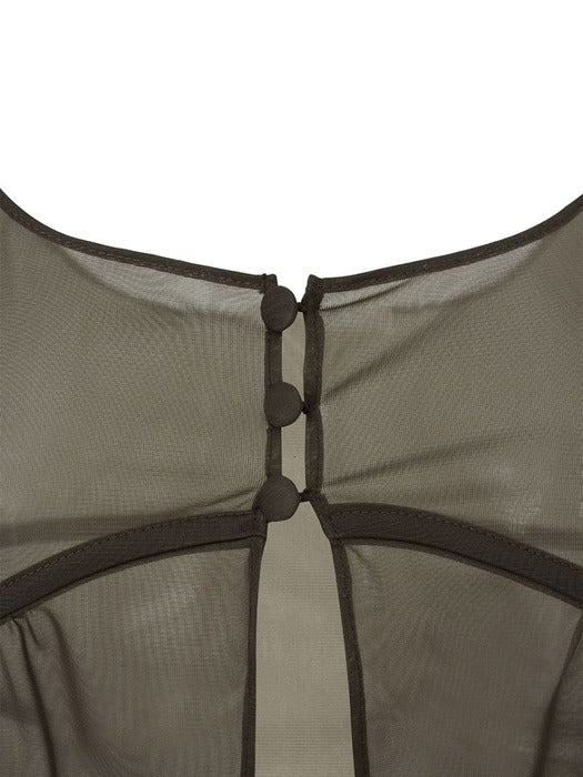[amomento] SHEER BRA TOP_BROWN