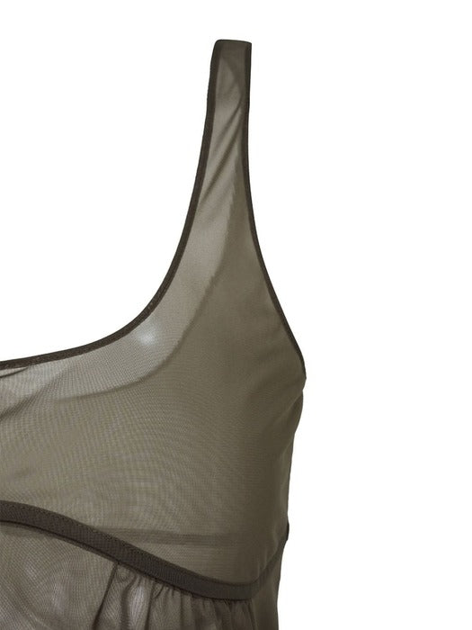 [amomento] SHEER BRA TOP_BROWN