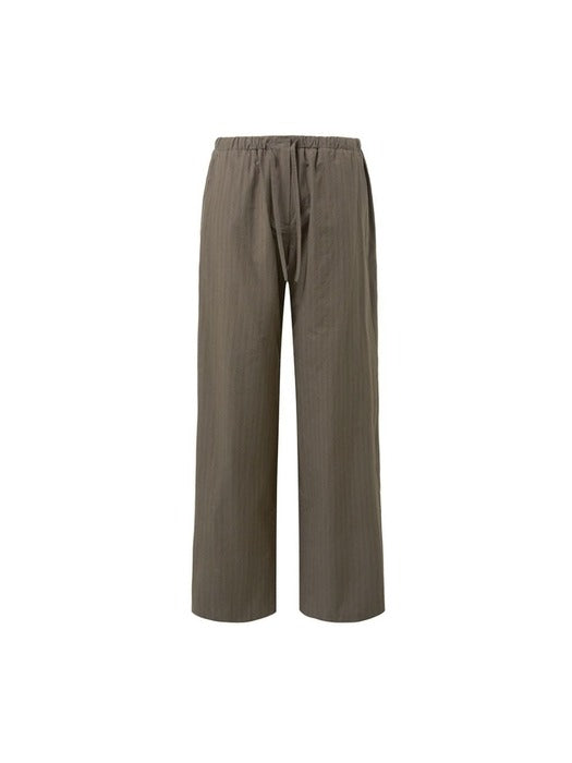 [amomento] STRIPE BANDING PANTS_BROWN