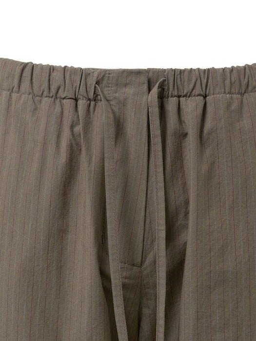 [amomento] STRIPE BANDING PANTS_BROWN