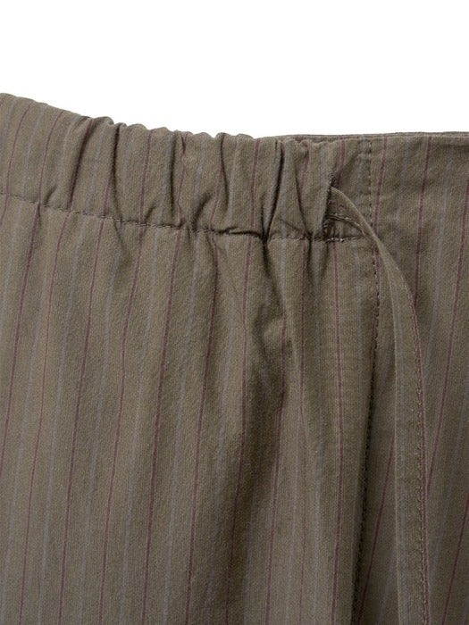 [amomento] STRIPE BANDING PANTS_BROWN