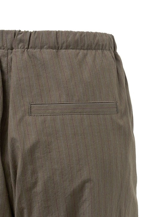 [amomento] STRIPE BANDING PANTS_BROWN