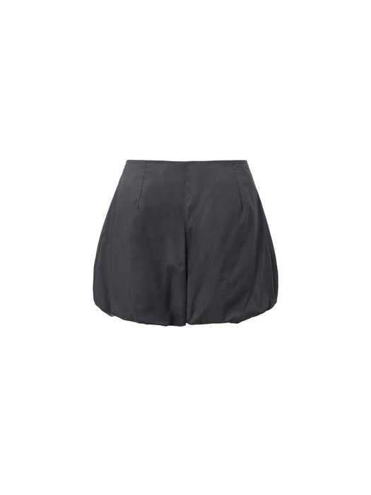 [amomento] COTTON VOLUME SHIRRING SHORTS_CHARCOAL
