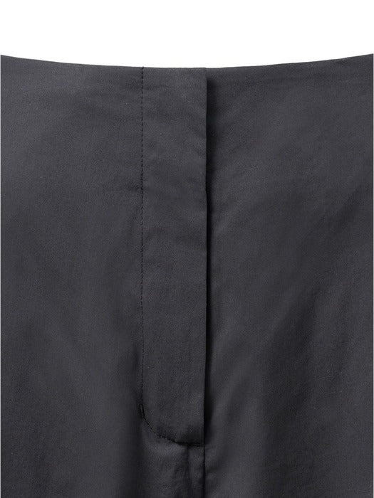[amomento] COTTON VOLUME SHIRRING SHORTS_CHARCOAL