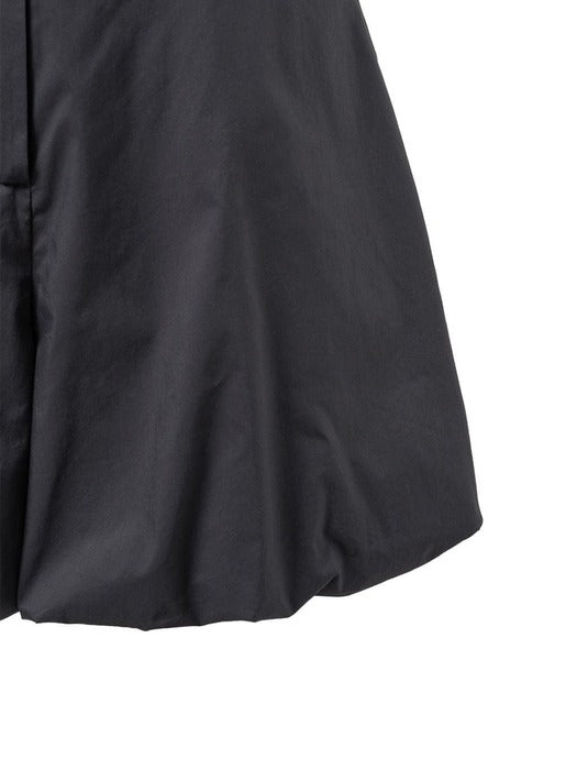 [amomento] COTTON VOLUME SHIRRING SHORTS_CHARCOAL