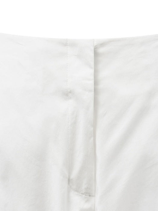 [amomento] COTTON VOLUME SHIRRING SHORTS_WHITE