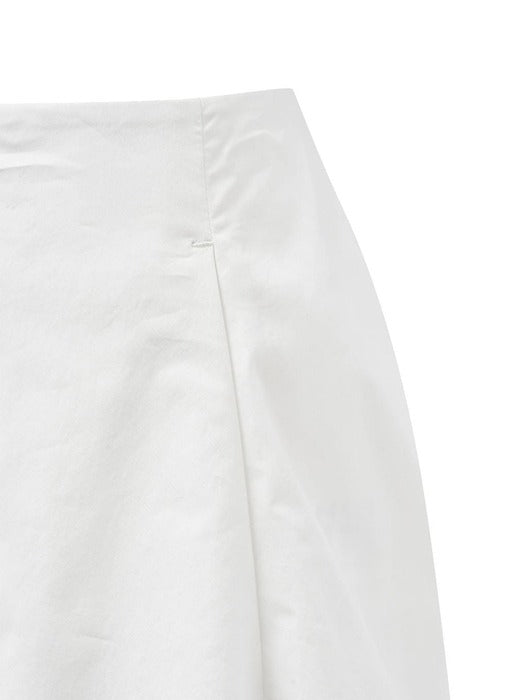 [amomento] COTTON VOLUME SHIRRING SHORTS_WHITE