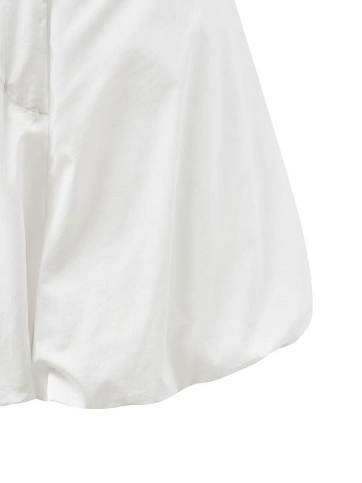 [amomento] COTTON VOLUME SHIRRING SHORTS_WHITE
