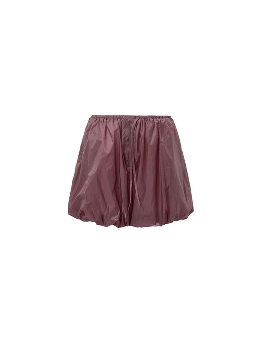 [amomento] NYLON SHIRRING SHORTS_PURPLE