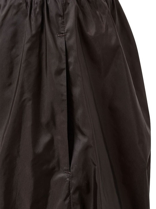 Amomento Nylon Shirring Shorts - Dark Brown
