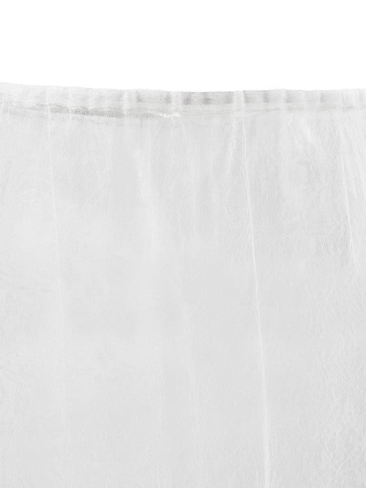 Amomento Sheer Lace Long Skirt - White
