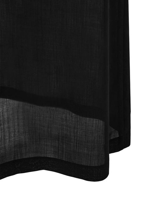 [amomento] SHEER MAXI LONG SKIRT_BLACK