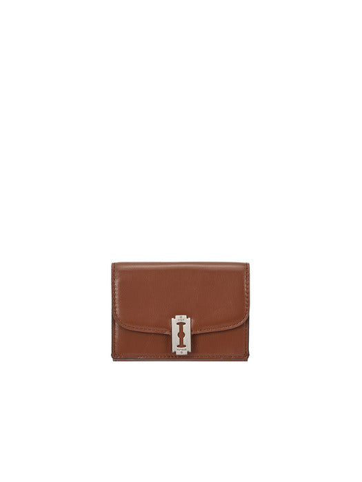 [vunque] Occam Lune Folded Half Wallet Camel
