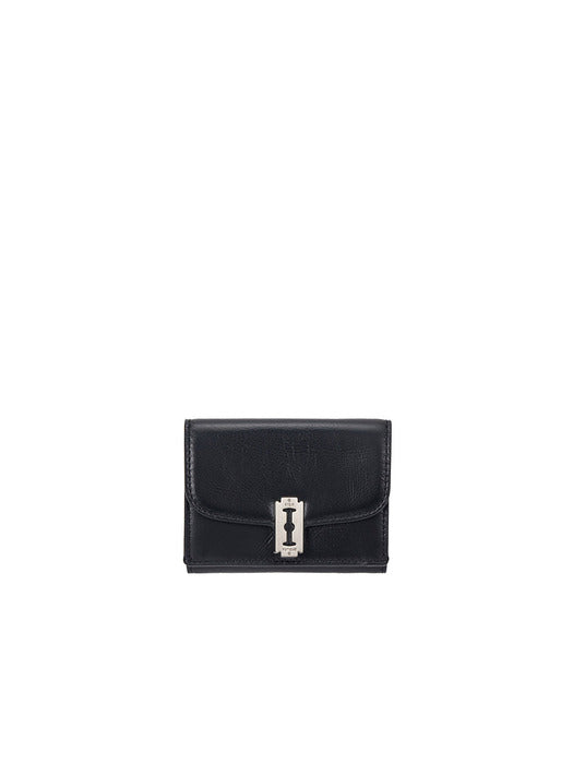 Vunque Occam Lune Folded Half Wallet (Occam Lune 3-Section Half Wallet) Black