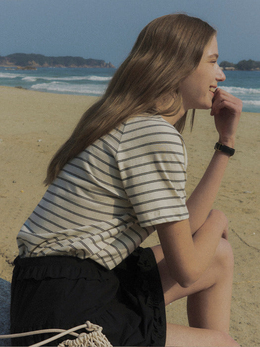 [TILLIDIE] Shirring volume skirt TISU02SK02_Black