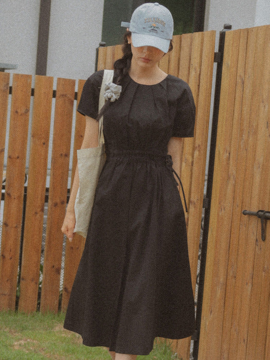 [TILLIDIE] String detail dress TISU02OP04_Black