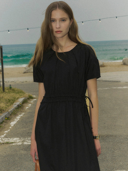 [TILLIDIE] String detail dress TISU02OP04_Black
