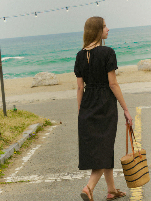 Tillidie String detail dress Black