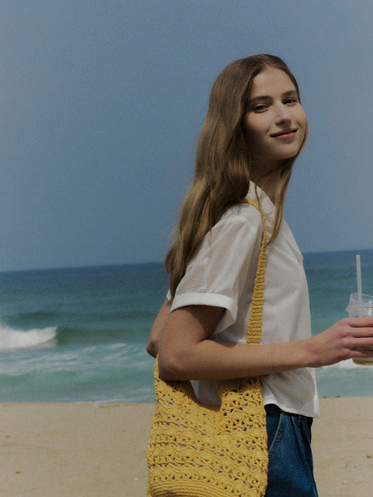 [TILLIDIE] Collar cotton blouse TISU02BL05_Ivory