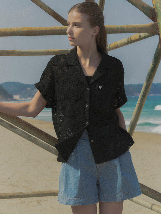 [TILLIDIE] Collar basic cotton shirt TISU02SH02_Black