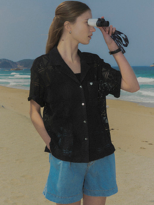 [TILLIDIE] Collar basic cotton shirt TISU02SH02_Black