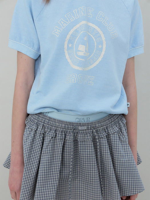 [grove] 25Ss Grove Marine Club T-Shirt (Light Blue)