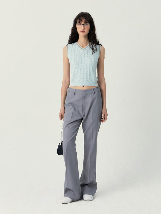 Grove 25Ss York Boots Cut Pants (Light Grey)