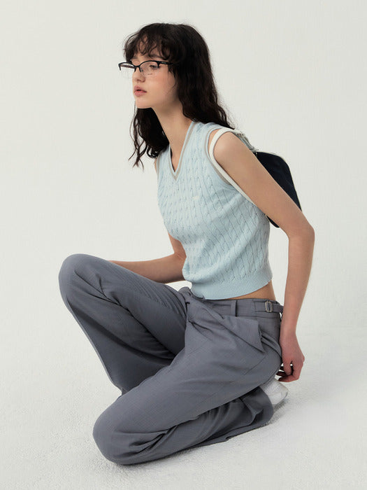 Grove 25Ss York Boots Cut Pants (Light Grey)