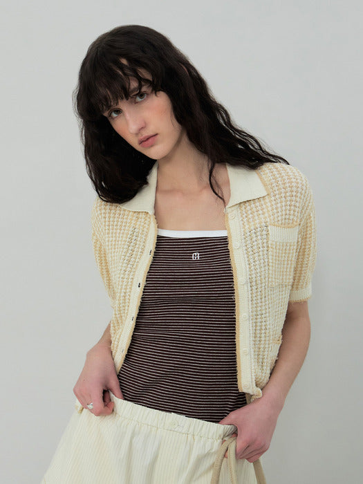 Grove 25Ss Phoebe Cardigan (Beige)