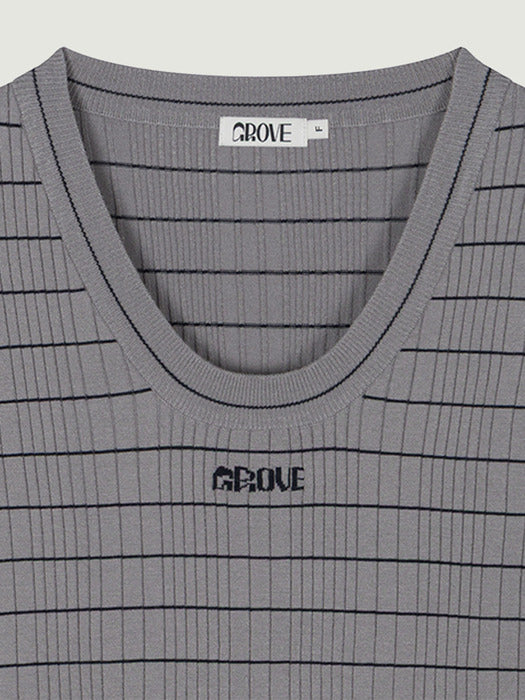 Grove 25Ss Bailey Half Sleeve Knit (Grey)