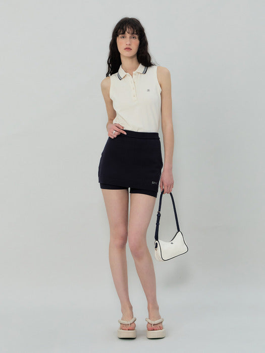 Grove 25Ss Remy Knit Skirt (Navy)