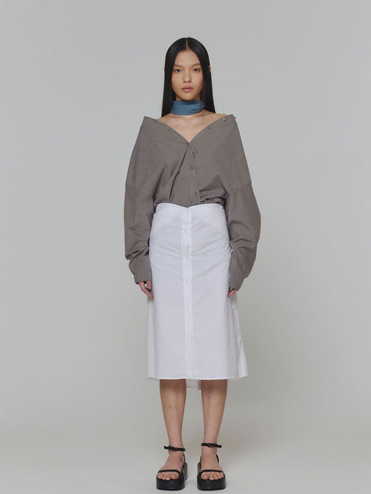 Amomento Cotton Shirts Dress - White